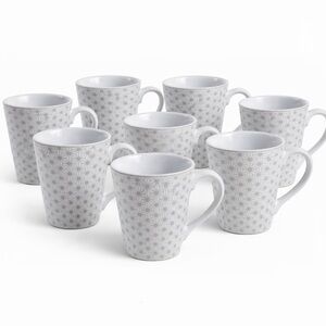 Mikasa Avery Medley Geometric Gray Mug